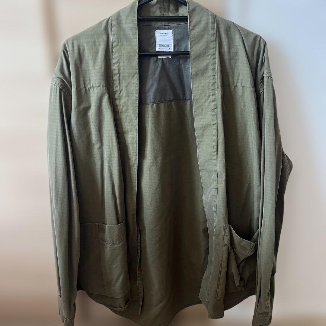 visvim ノーカラージャケット オリーブ