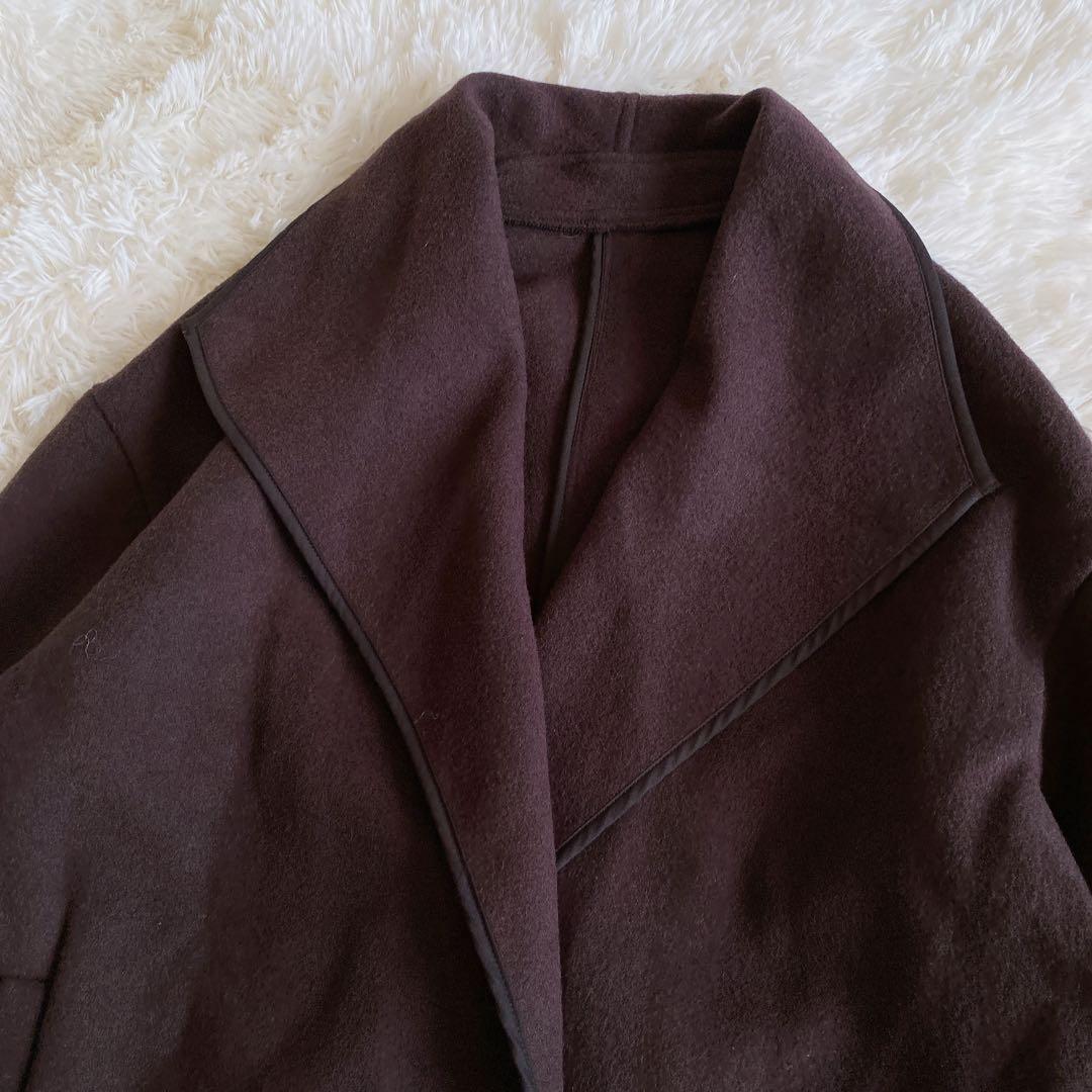 ガリャルダガランテ　リバーハーフコート　ブラウン　ガウンコート　パイピング　F