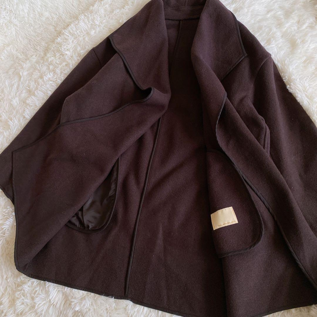 ガリャルダガランテ　リバーハーフコート　ブラウン　ガウンコート　パイピング　F