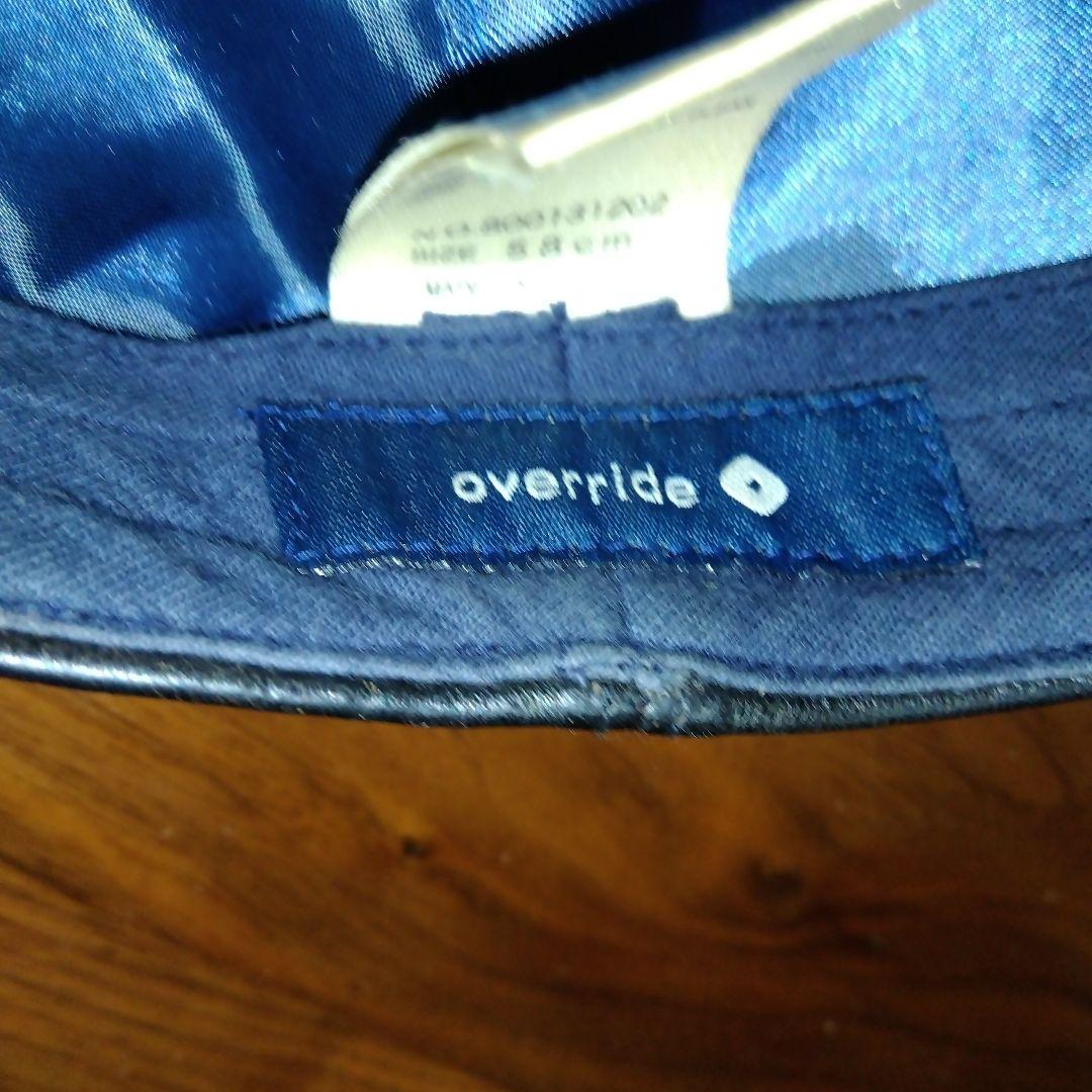 オーバーライド　キャスケット帽子ハンチング　ベレー帽　本革レザー