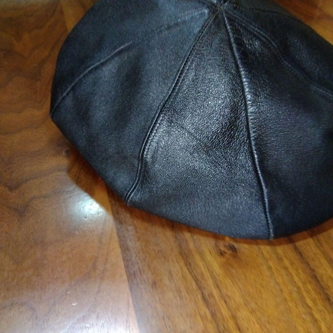 オーバーライド　キャスケット帽子ハンチング　ベレー帽　本革レザー