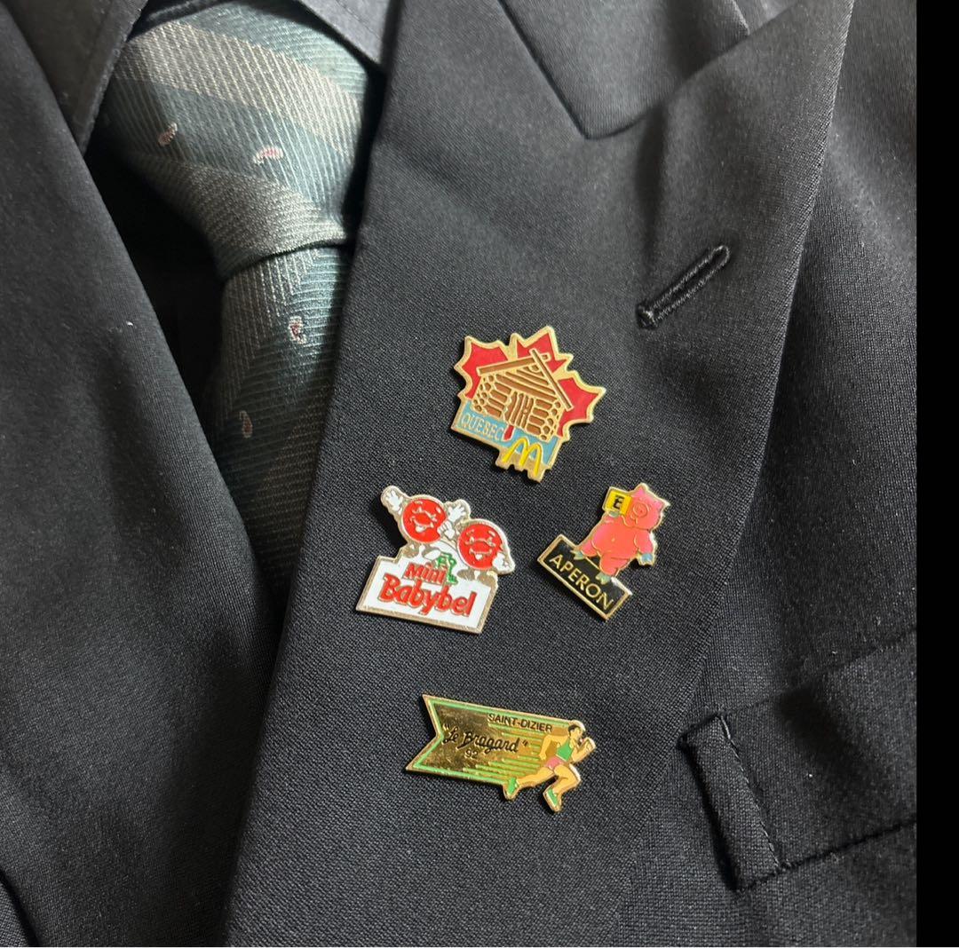 90s vintage レトロセットアップ スーツ ピンズ No.92