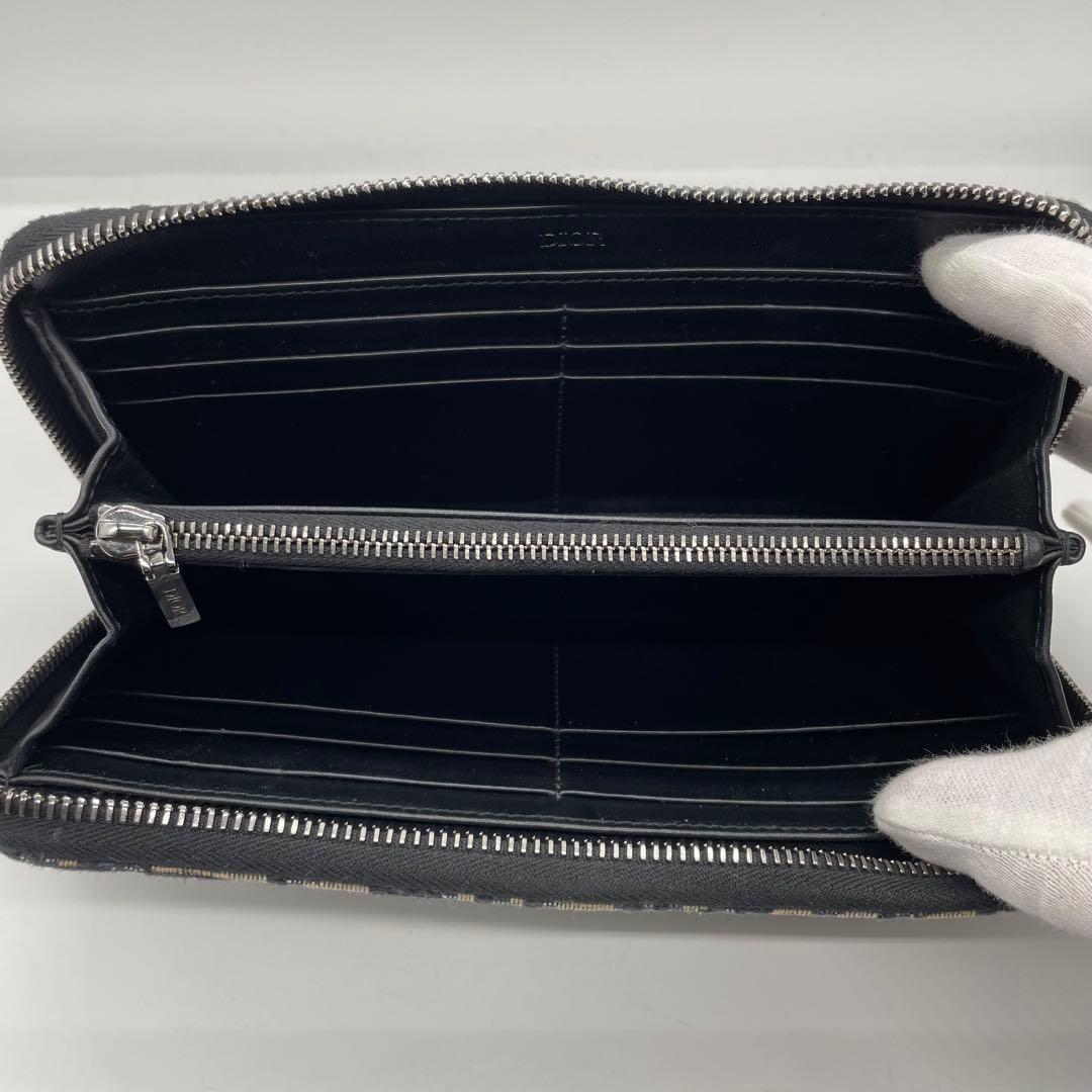 OGd様 DIOR ディオール オブリーク ラウンドファスナー 長財布 w20