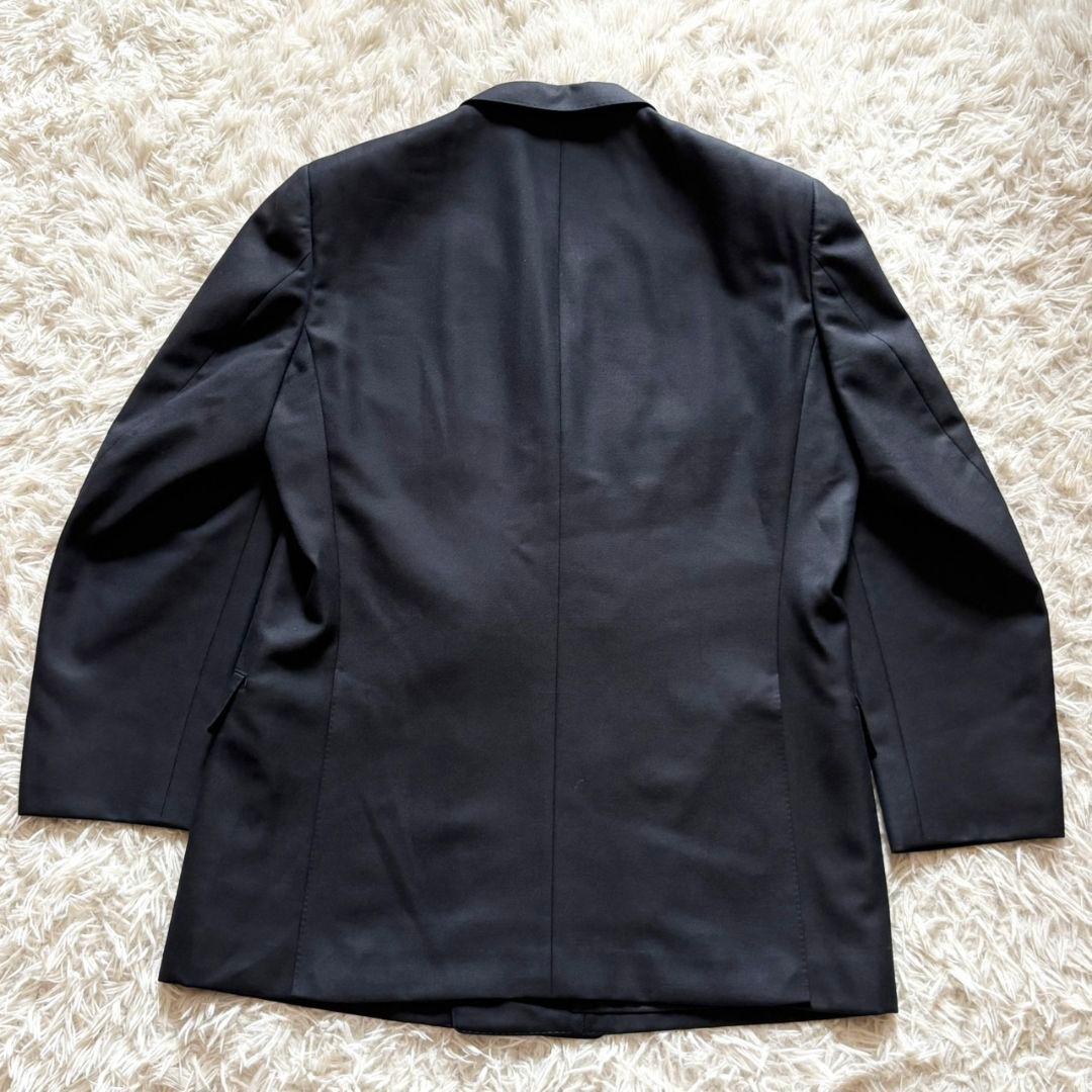 美品 バーバリーズ スーツ セットアップ 金ボタン ダブル カシミヤ混