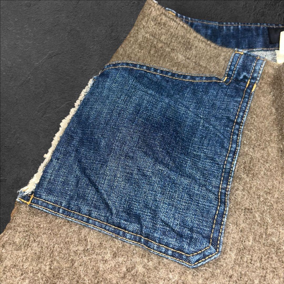 激レアCOMME des GARÇONS デニム×ウール 切替ショーツ 日本製