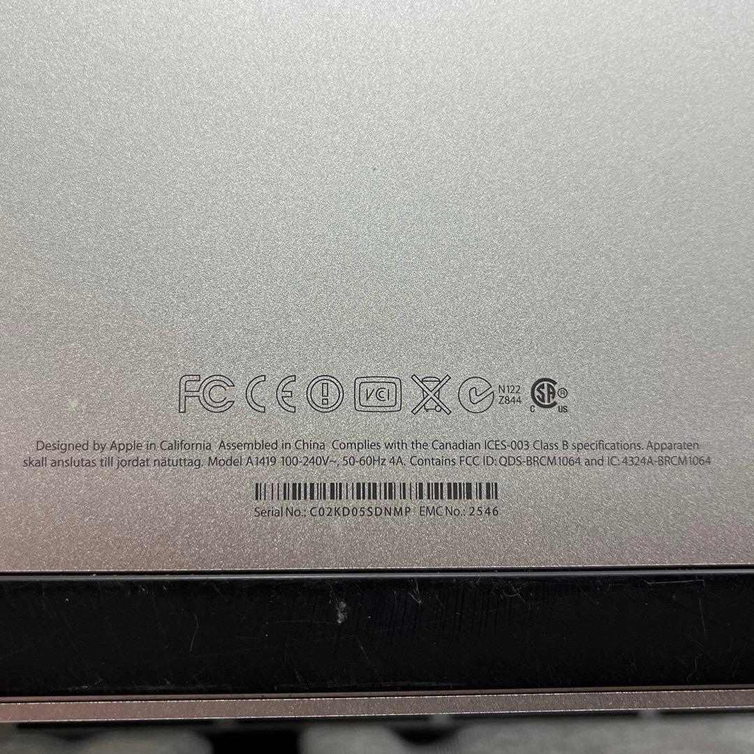 iMac 27inch Late 2012 A1419 2TB SSD 画面割れ