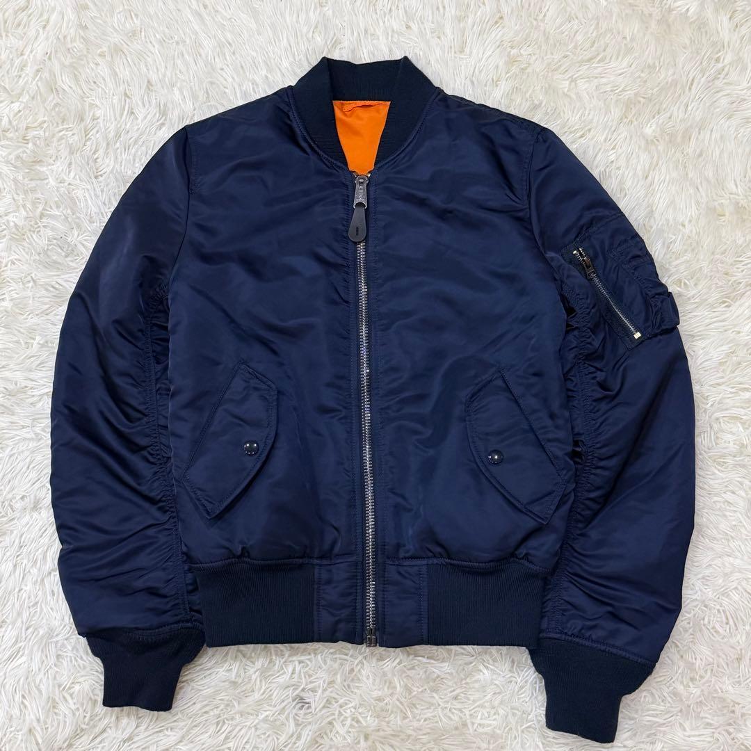 1793　アルファインダストリーズ　MA-1フライトジャケット　XS　ネイビー