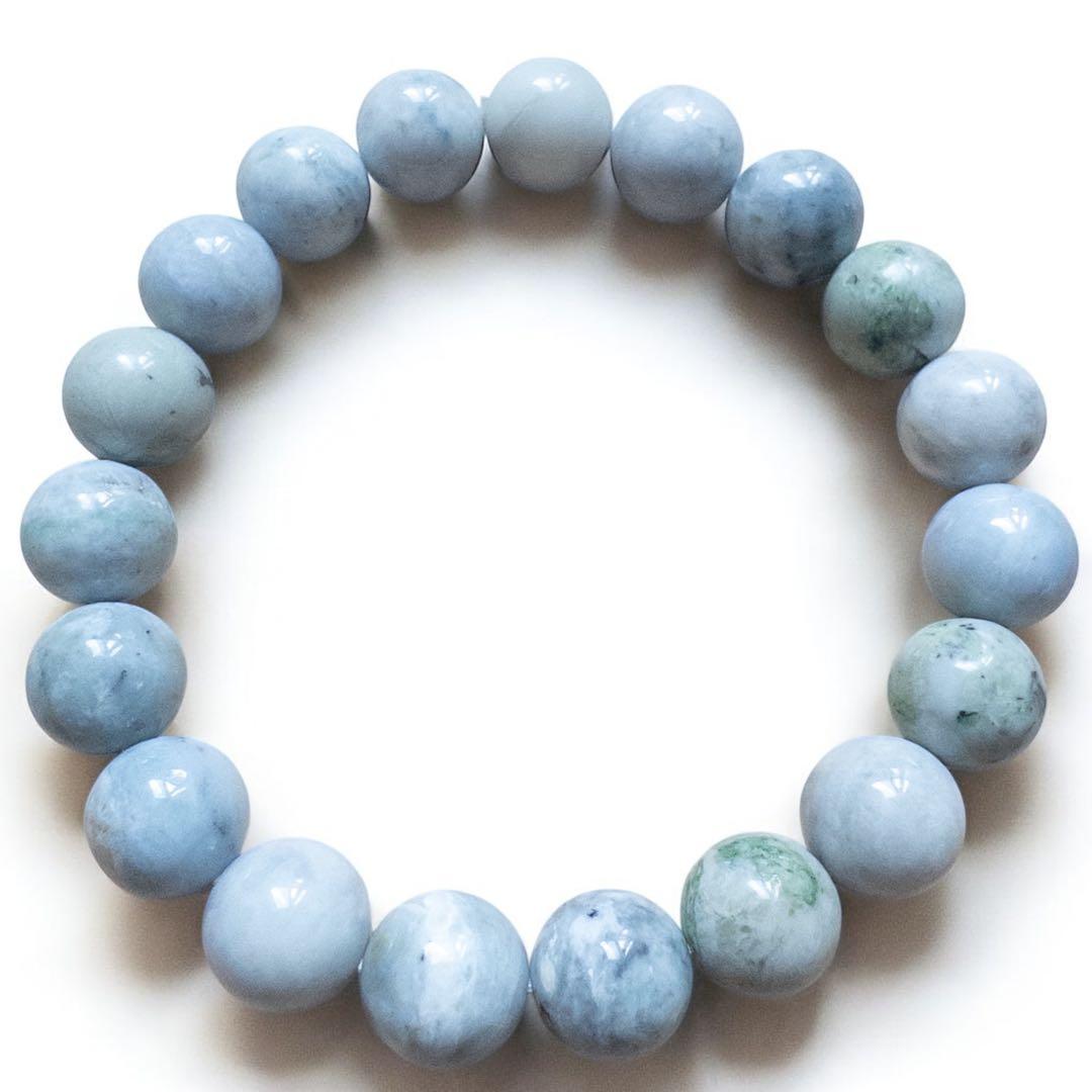 No.724✨天然石✨糸魚川翡翠のブレスレット　約10.5mm 丸玉