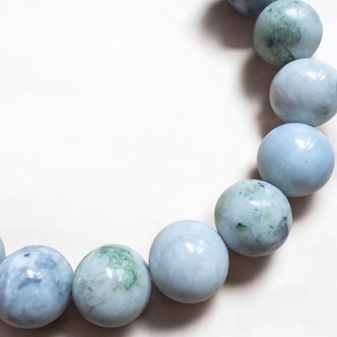 No.724✨天然石✨糸魚川翡翠のブレスレット　約10.5mm 丸玉