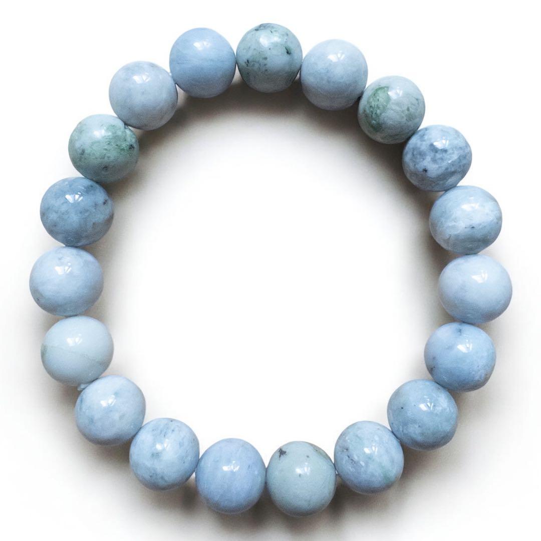 No.724✨天然石✨糸魚川翡翠のブレスレット　約10.5mm 丸玉