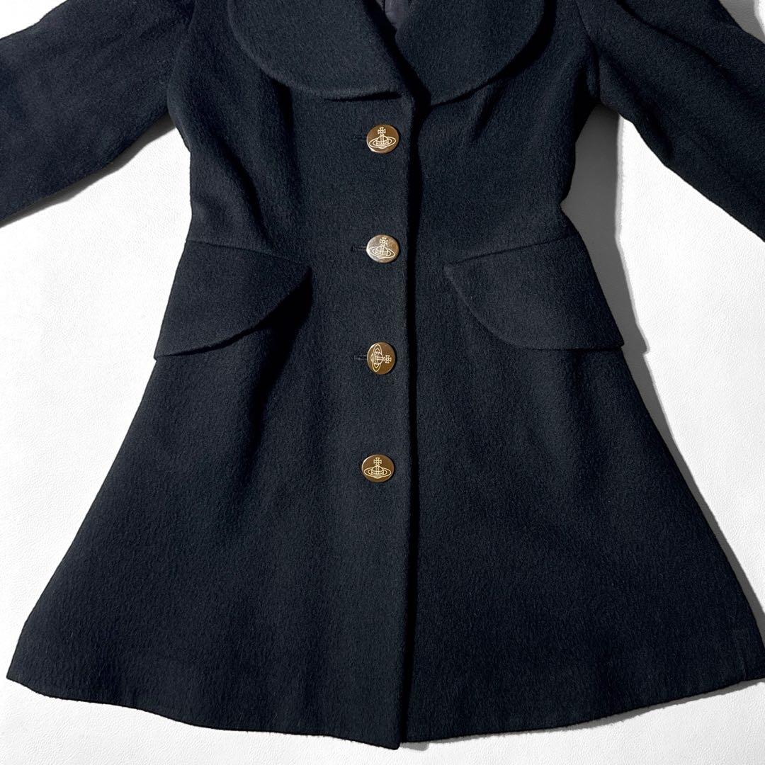 ヴィヴィアンウエストウッド ラブコート ロング オーブボタン 裏地オーブ総柄　2