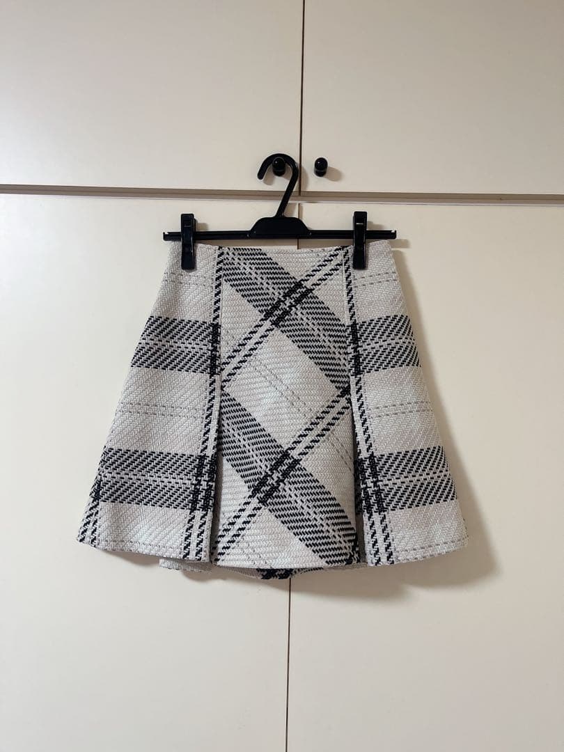 snidel ロービングチェックミニスカート IVR