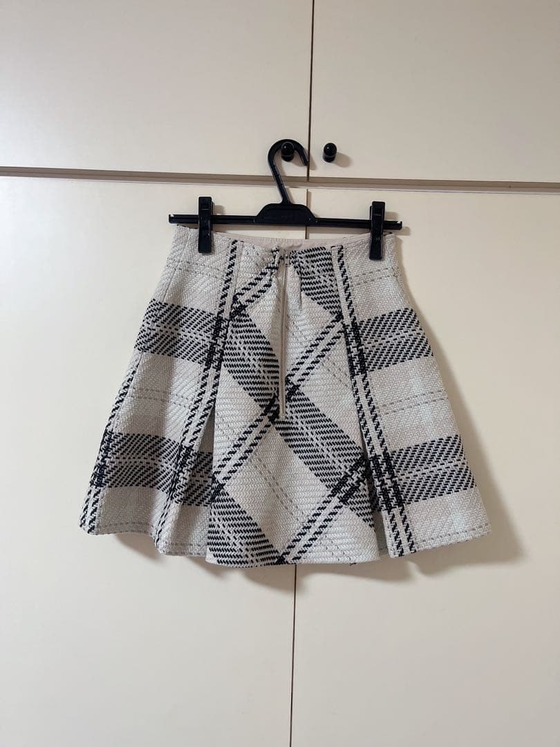 snidel ロービングチェックミニスカート IVR