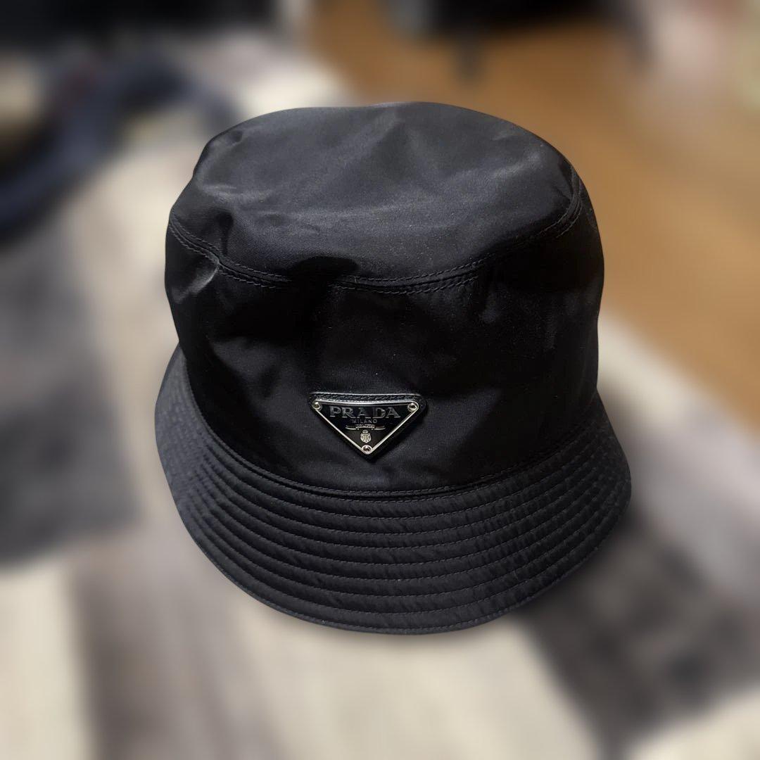 PRADA ブラック バケットハット　L