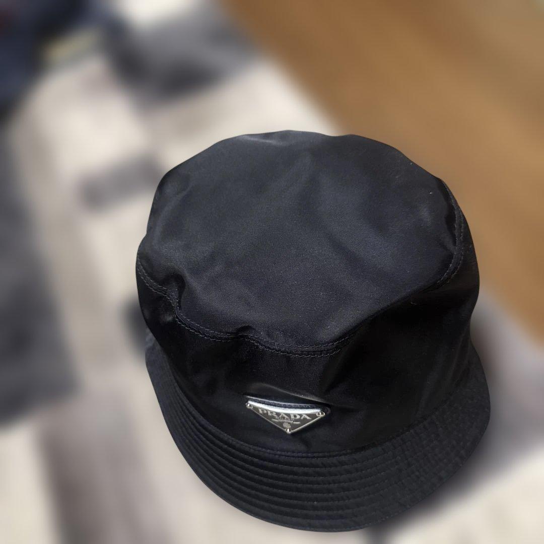 PRADA ブラック バケットハット　L