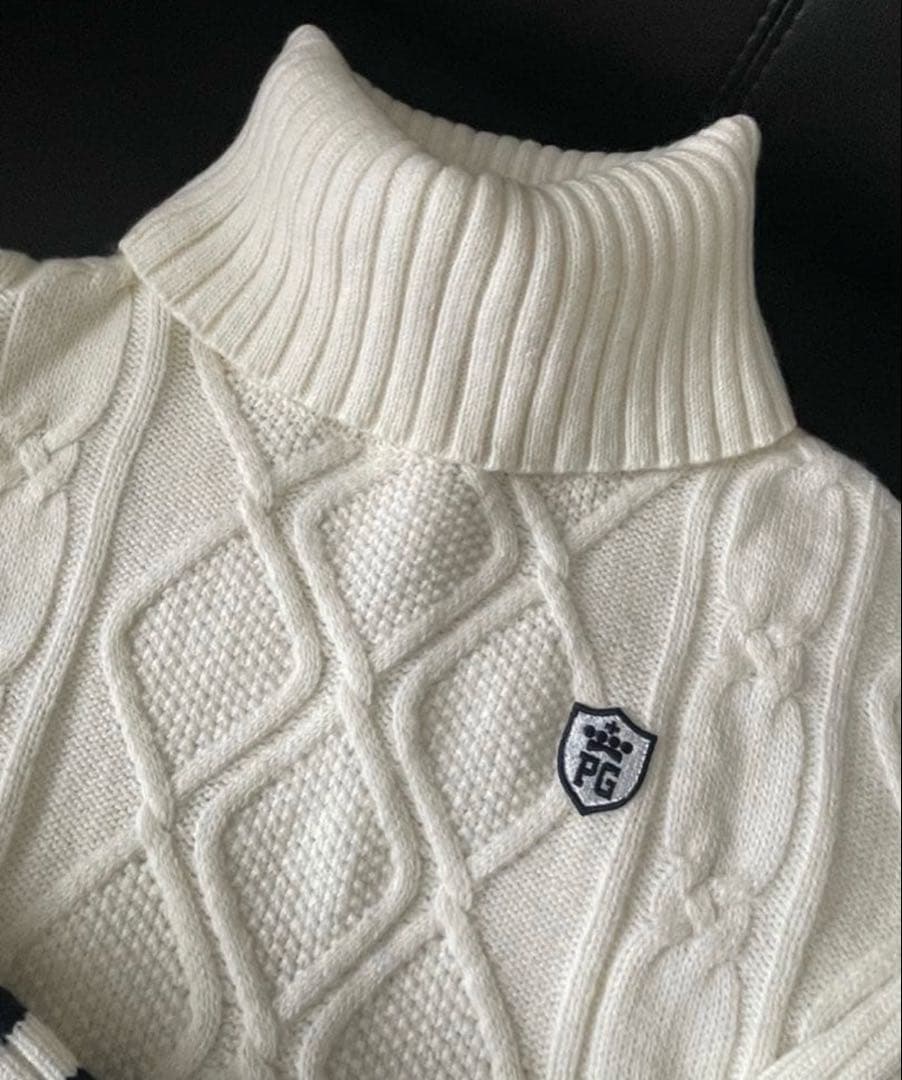 極美品！【PEARY GATES】パーリーゲイツ タートルネック セーター0