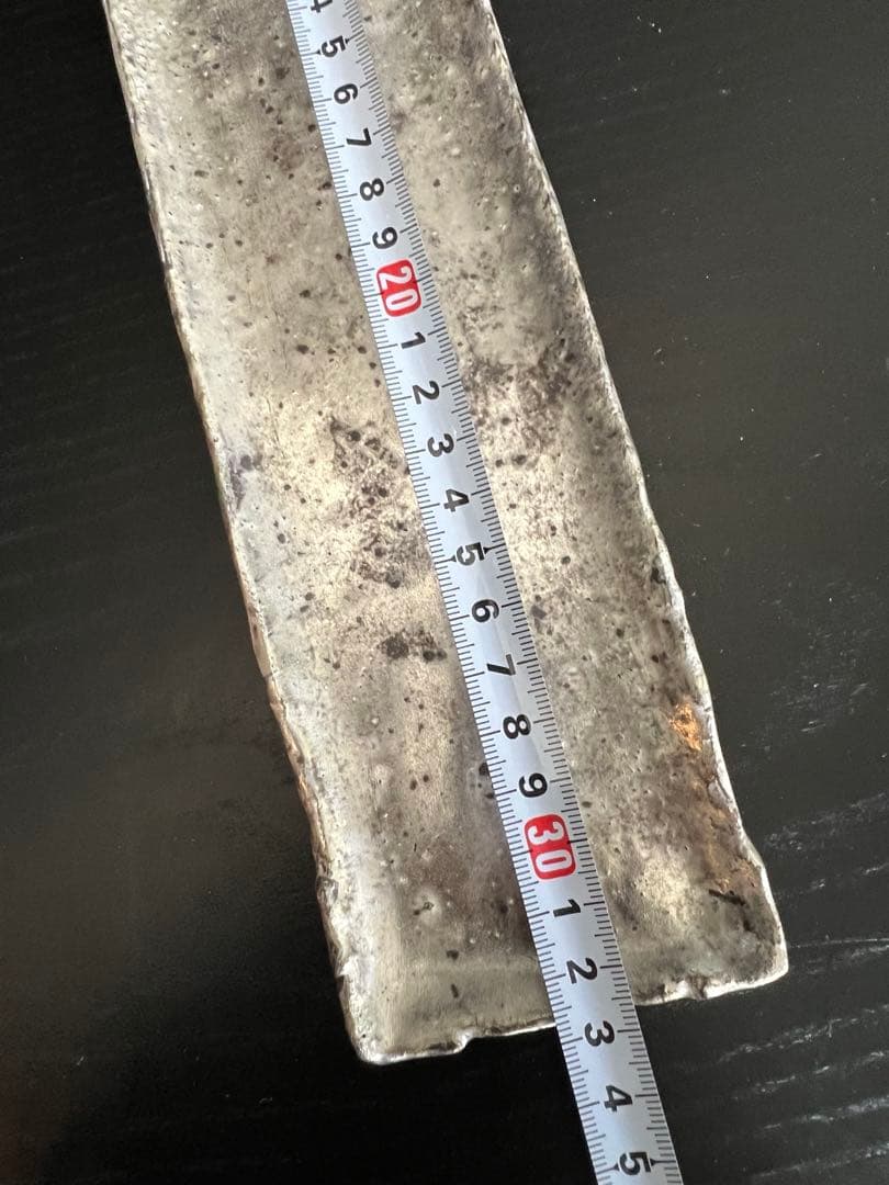 谷井直人　銀彩シルバー×黒 長皿（細）　希少　限定レア　(印Aテープ無し)