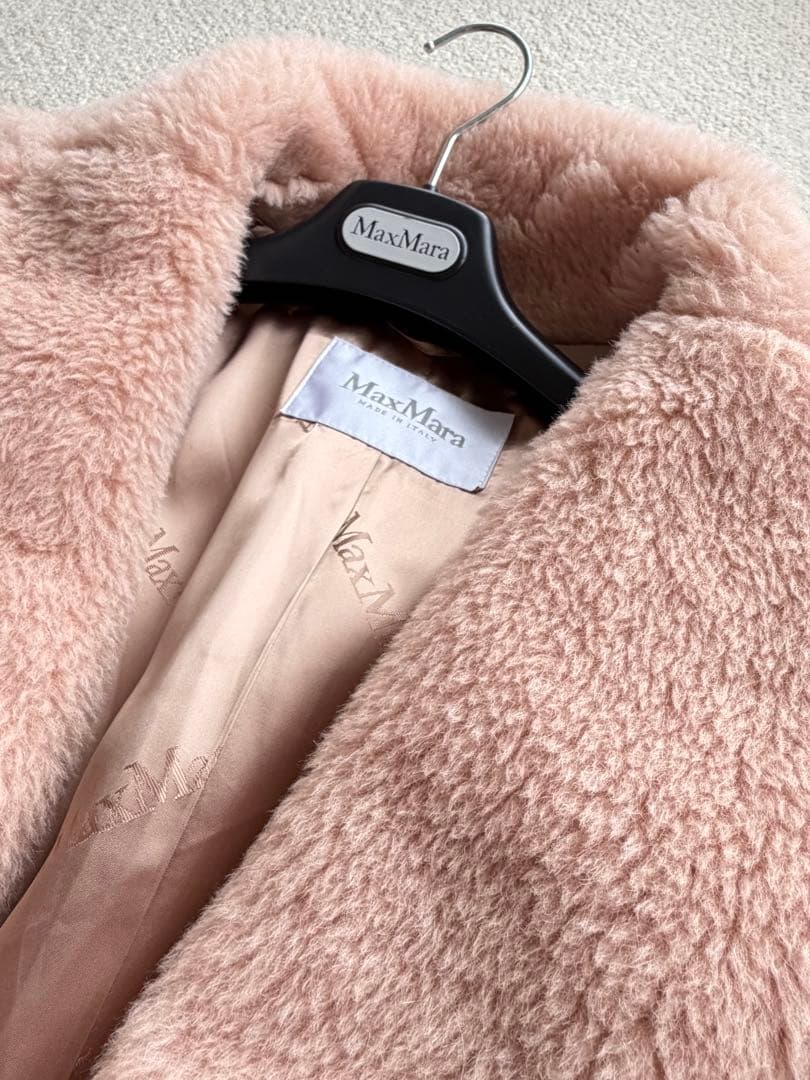 【超美品❣️】マックスマーラテディベアコート2023シーズンカラーサーモンピンク