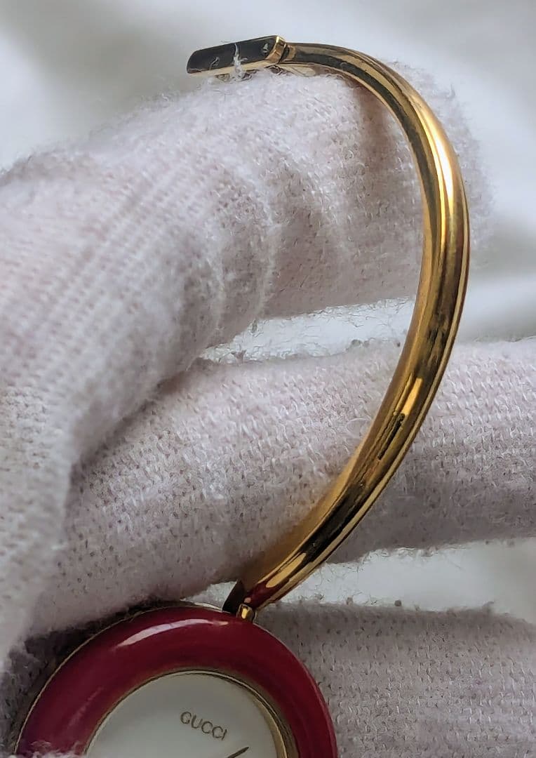 GUCCI 腕時計 チェンジベゼル レッドベゼル 不動 ジャンク品 部品取り用