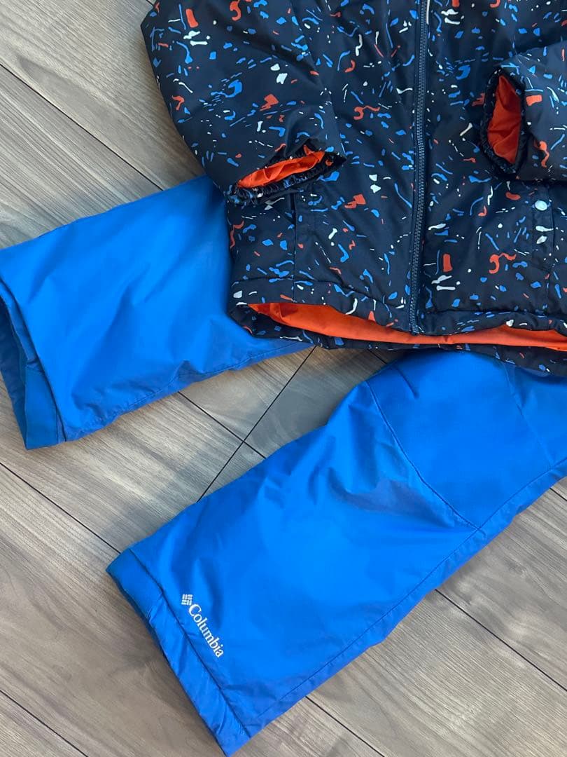 値下げ☆コロンビアColumbiaスキーウェア上下セット120 男の子　柄