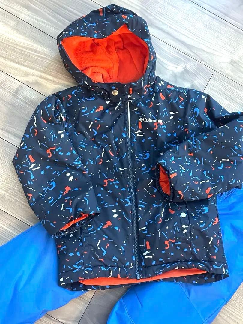 値下げ☆コロンビアColumbiaスキーウェア上下セット120 男の子　柄