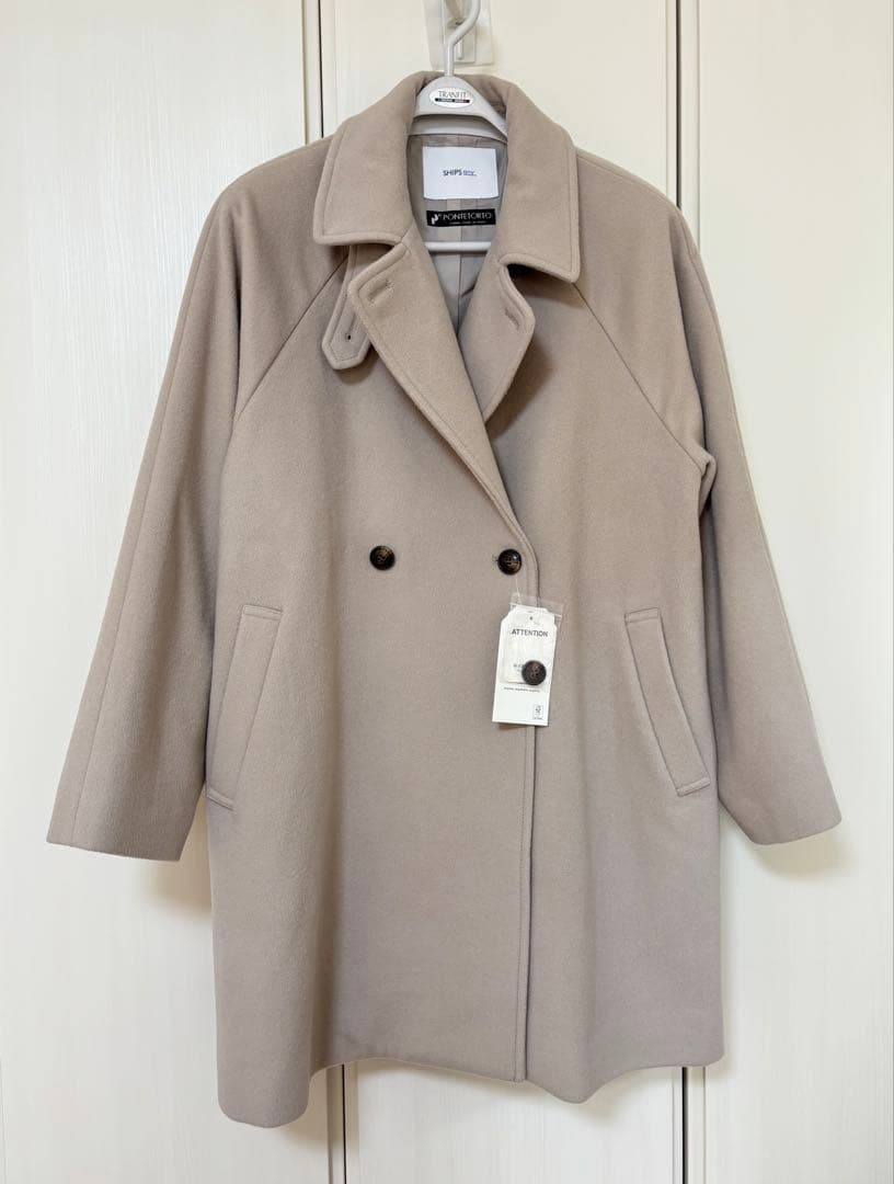 SHIPS any スタンド＆ダブル ウールコート　新品未使用タグ付き　38