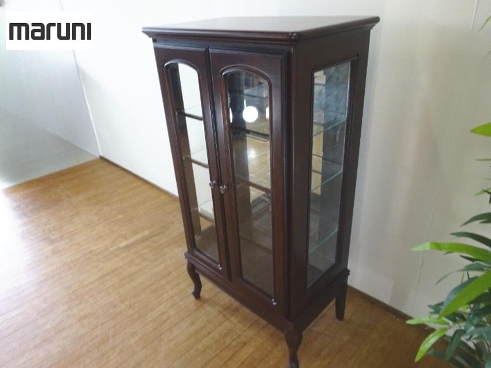 maruni/マルニ木工　ガラスキャビネット　飾り棚　カップボード　美品