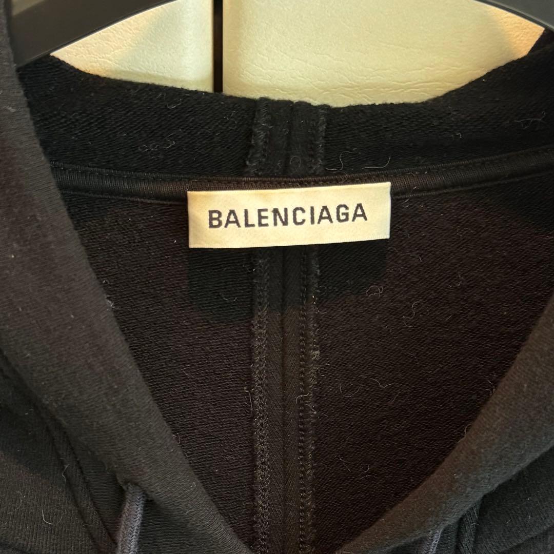 BALENCIAGAロゴ ジップアップ スウェット パーカー　フーディ