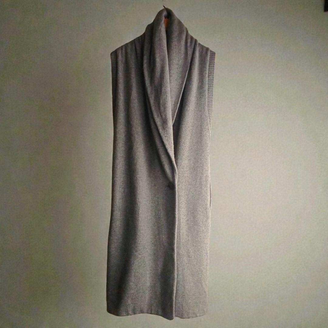 intoca　タグ有　未使用 ウール　ロングニットジレ