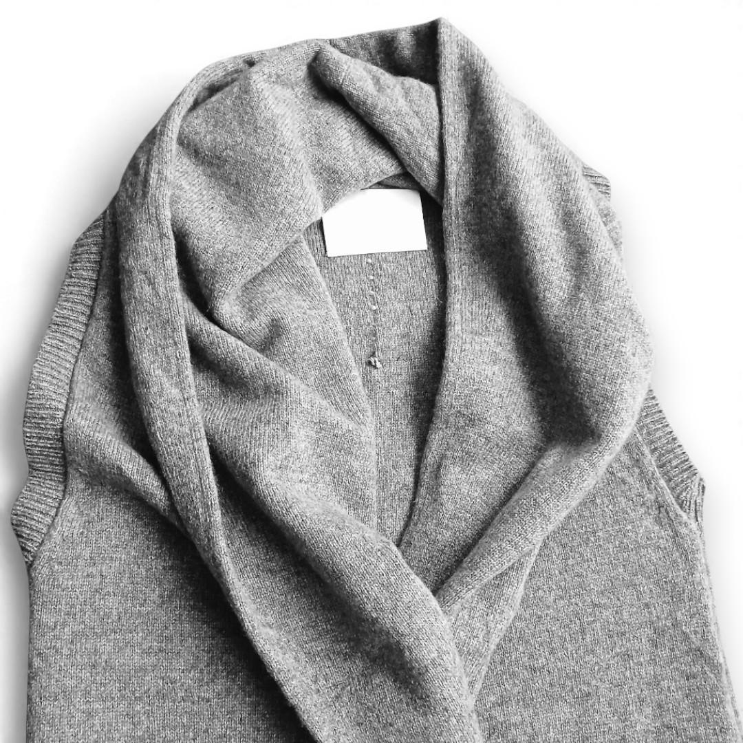 intoca　タグ有　未使用 ウール　ロングニットジレ