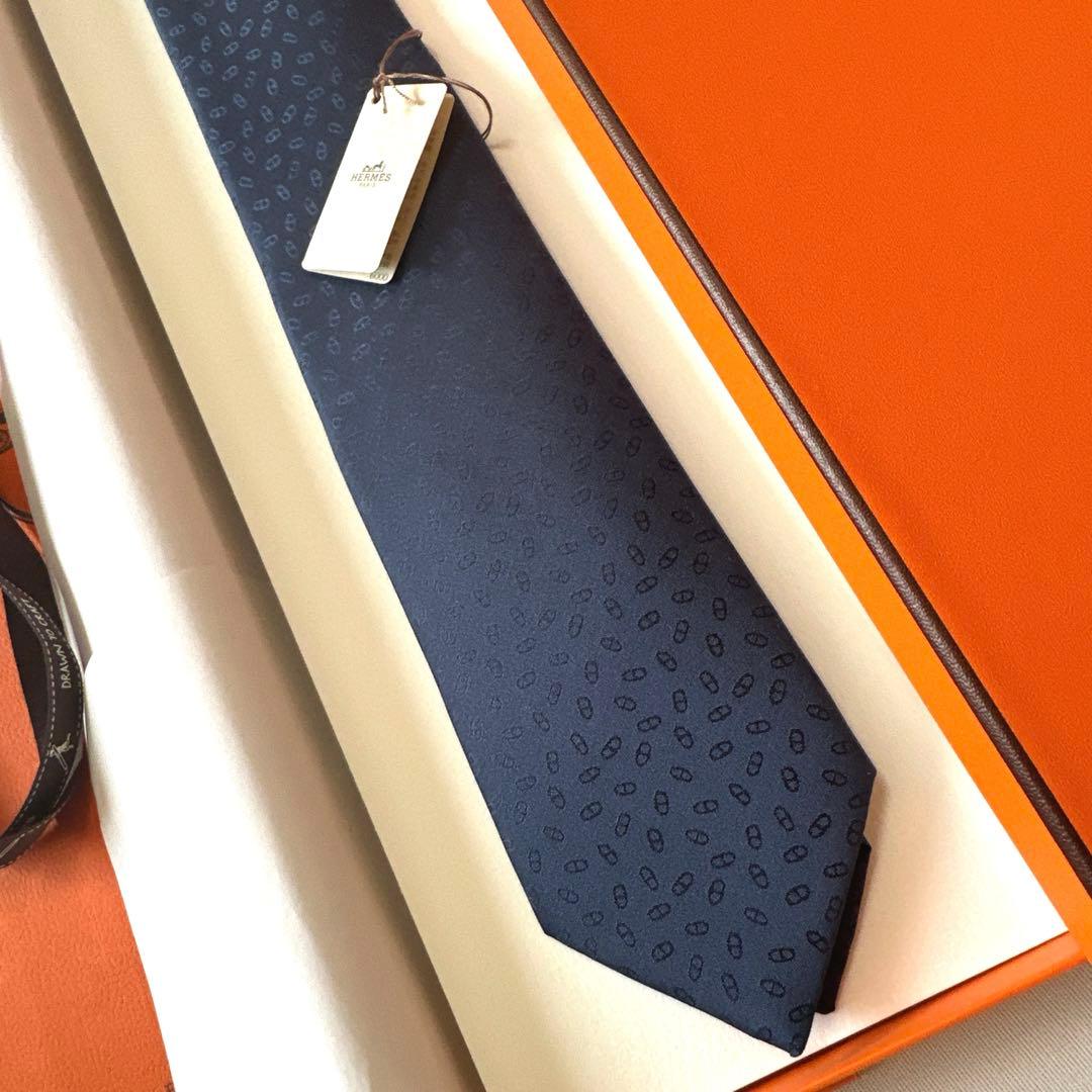 エルメス ネクタイ H織りタイ《ファソネ・マイヨン》新品 未使用