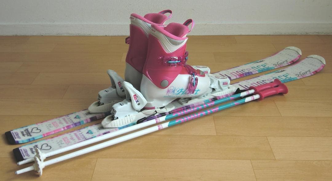 ■■11月限定■送料無料■Hart■子供用スキー4点セット■板120/靴22■■