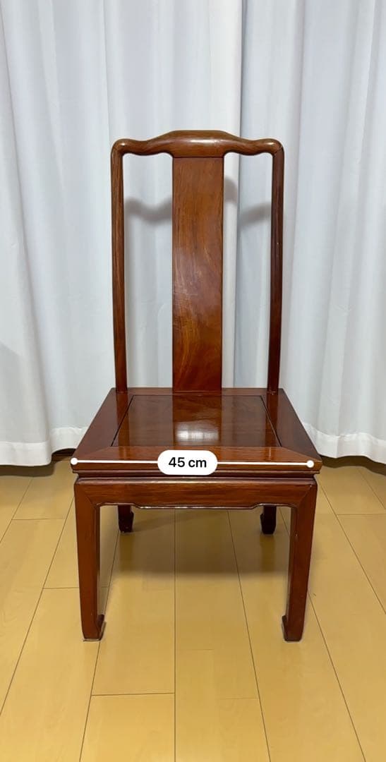 唐木家具　花梨　クラシックスタイル 木製椅子 ダークブラウン　④