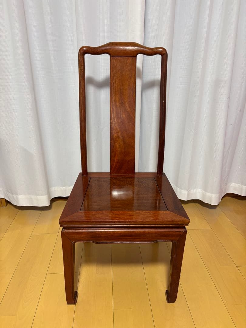唐木家具　花梨　クラシックスタイル 木製椅子 ダークブラウン　④