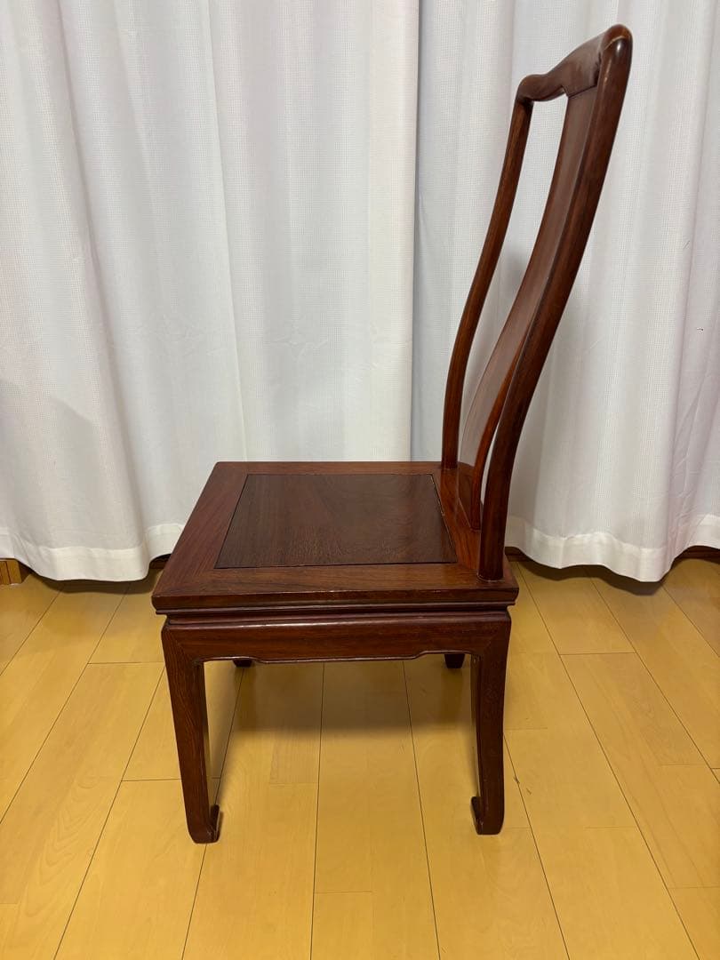 唐木家具　花梨　クラシックスタイル 木製椅子 ダークブラウン　④