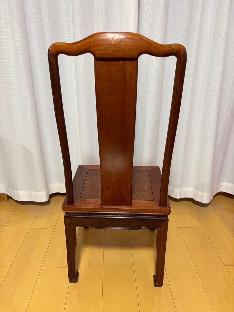 唐木家具　花梨　クラシックスタイル 木製椅子 ダークブラウン　④