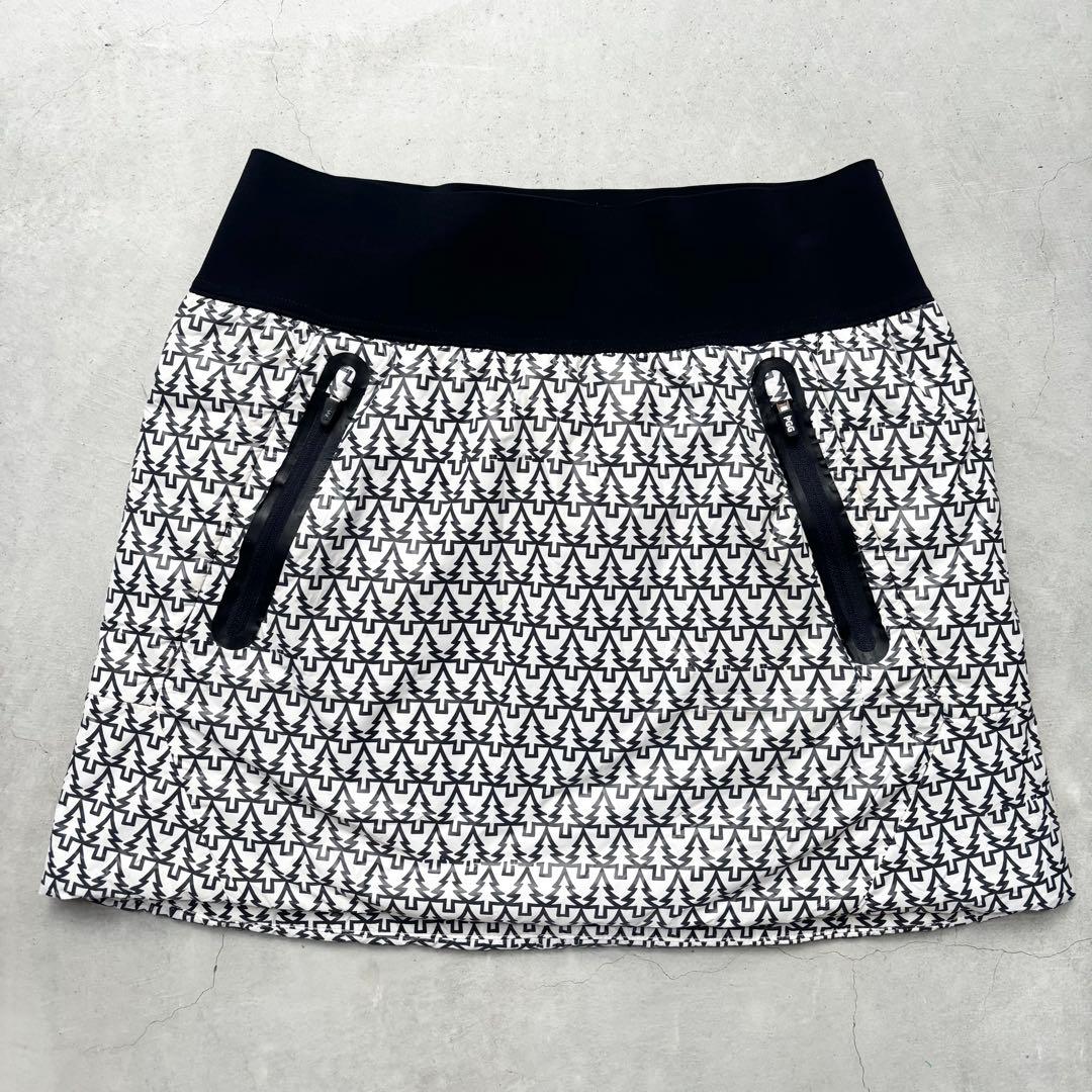 【22年】PGG ピージージー ナイロンタフタ×高通気フリーススカート ツリー柄