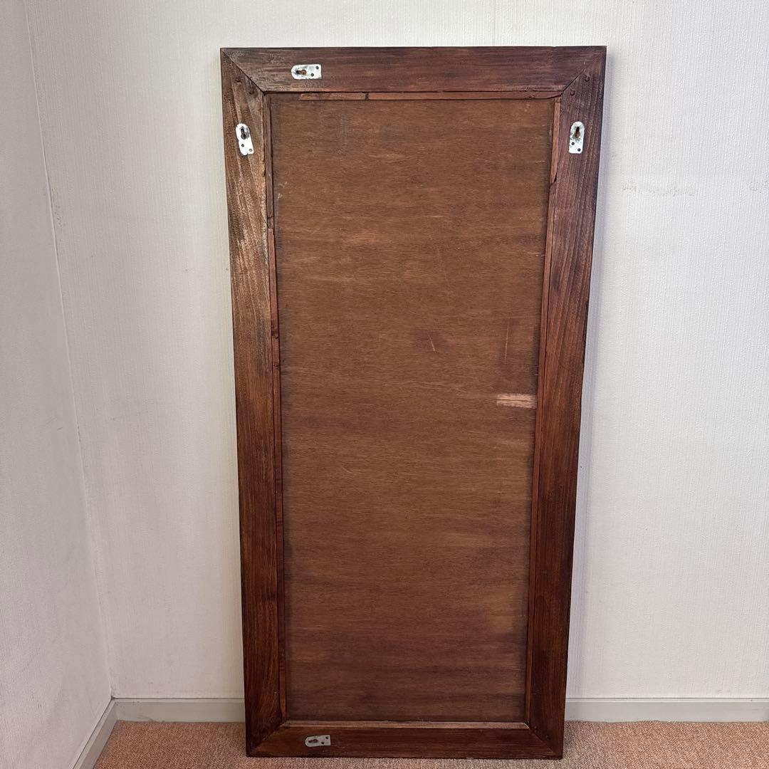 【送料込•売り切り価格】鏡 姿見 壁掛けウォールミラー ヴィンテージ ブラウン