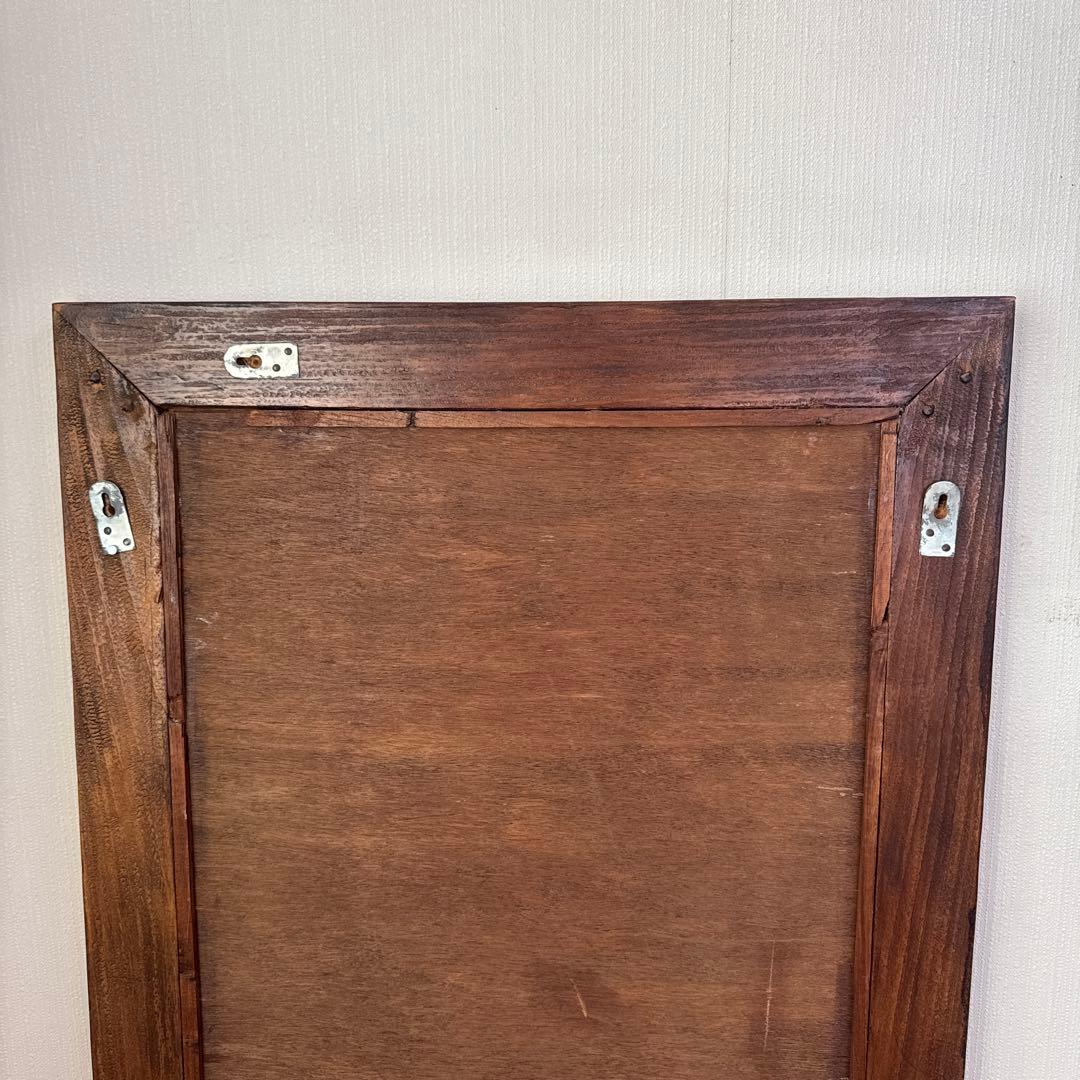 【送料込•売り切り価格】鏡 姿見 壁掛けウォールミラー ヴィンテージ ブラウン