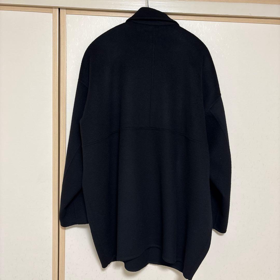 かぐれ　ウールステンカラーショートコート （ブラック）