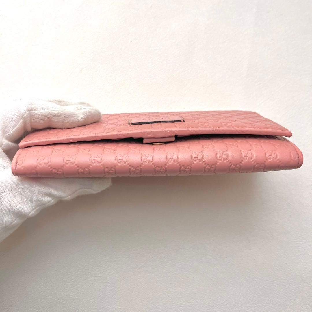 GUCCIグッチ 長財布 オーガナイザー マイクロシマ GG レザー0206-⑤