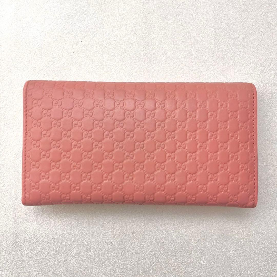 GUCCIグッチ 長財布 オーガナイザー マイクロシマ GG レザー0206-⑤
