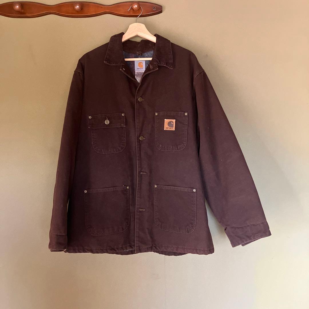 美品　Carhartt カバーオール ダークブラウン Lサイズ