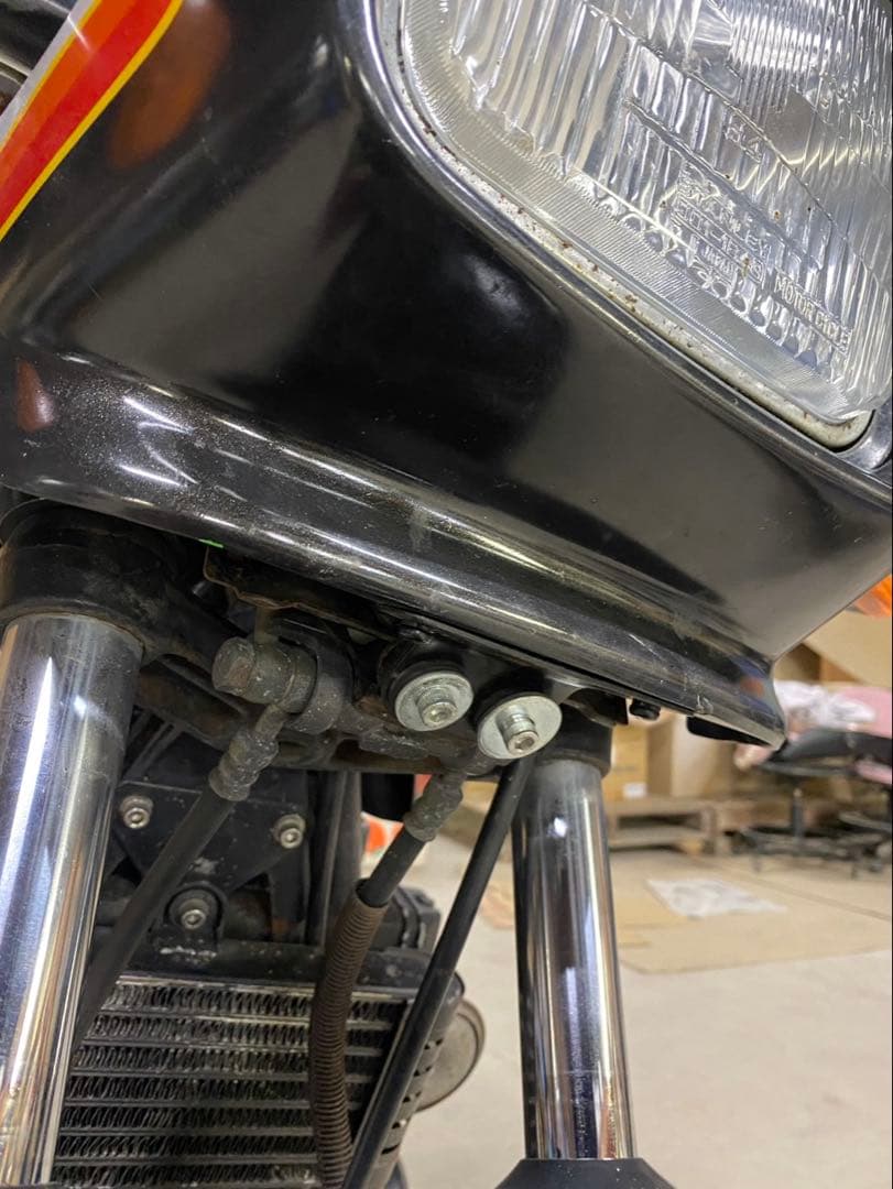 johnrev9　Kawasaki カウル 黒/赤/白 ストライプデザイン