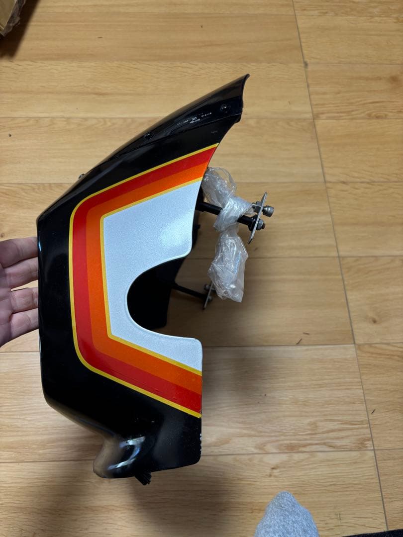 johnrev9　Kawasaki カウル 黒/赤/白 ストライプデザイン