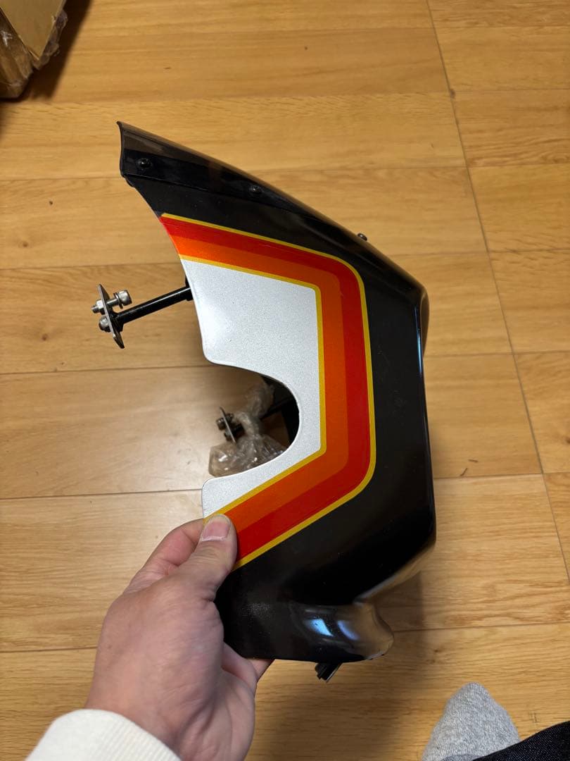 johnrev9　Kawasaki カウル 黒/赤/白 ストライプデザイン