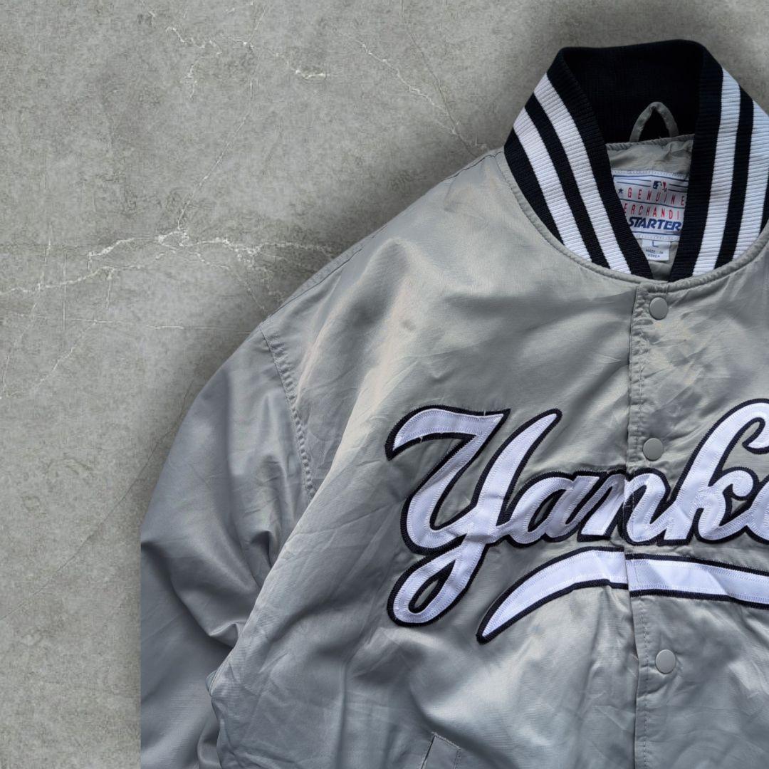 イ*ー様 90s スターター ニューヨークヤンキース ナイロンスタジャン L シ