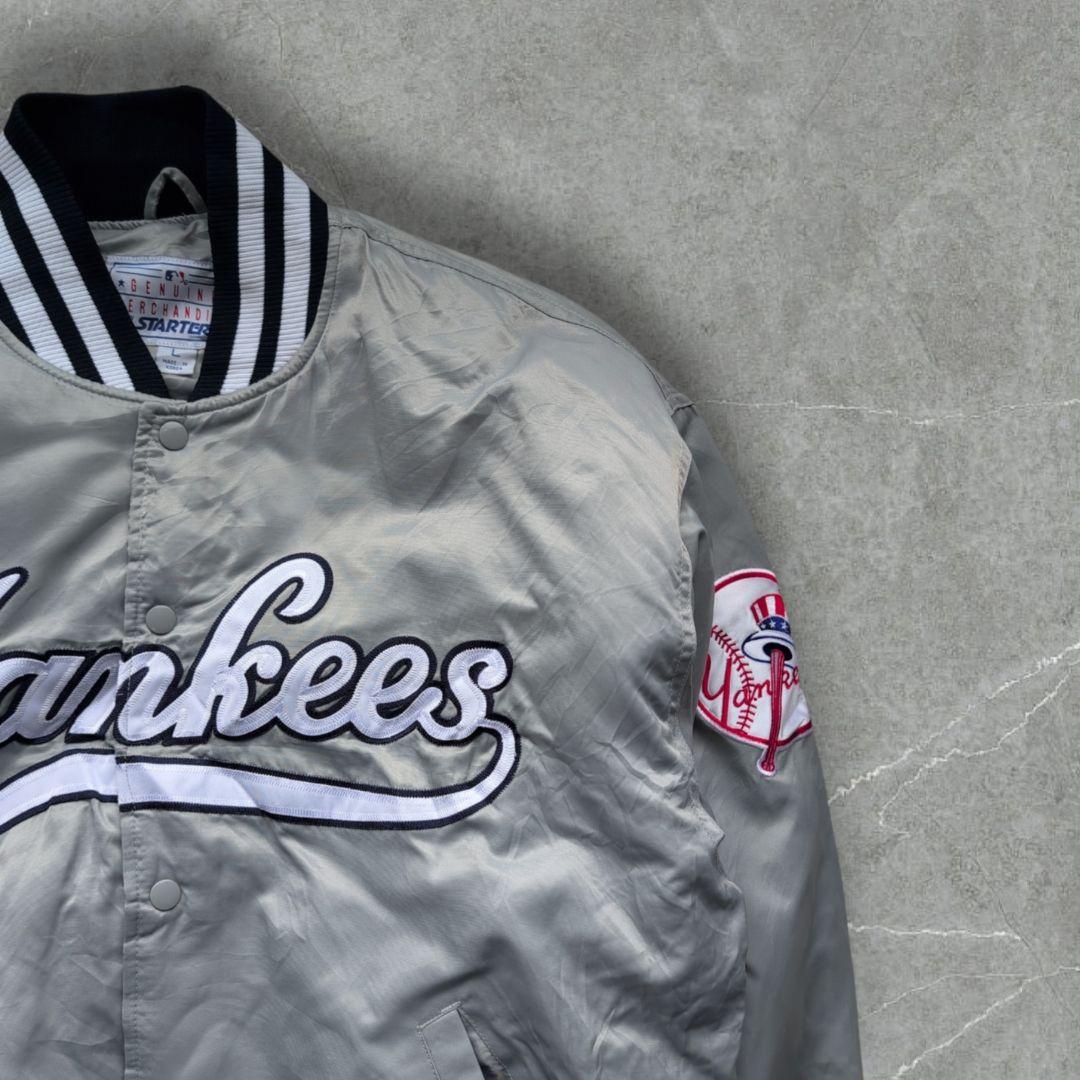 イ*ー様 90s スターター ニューヨークヤンキース ナイロンスタジャン L シ
