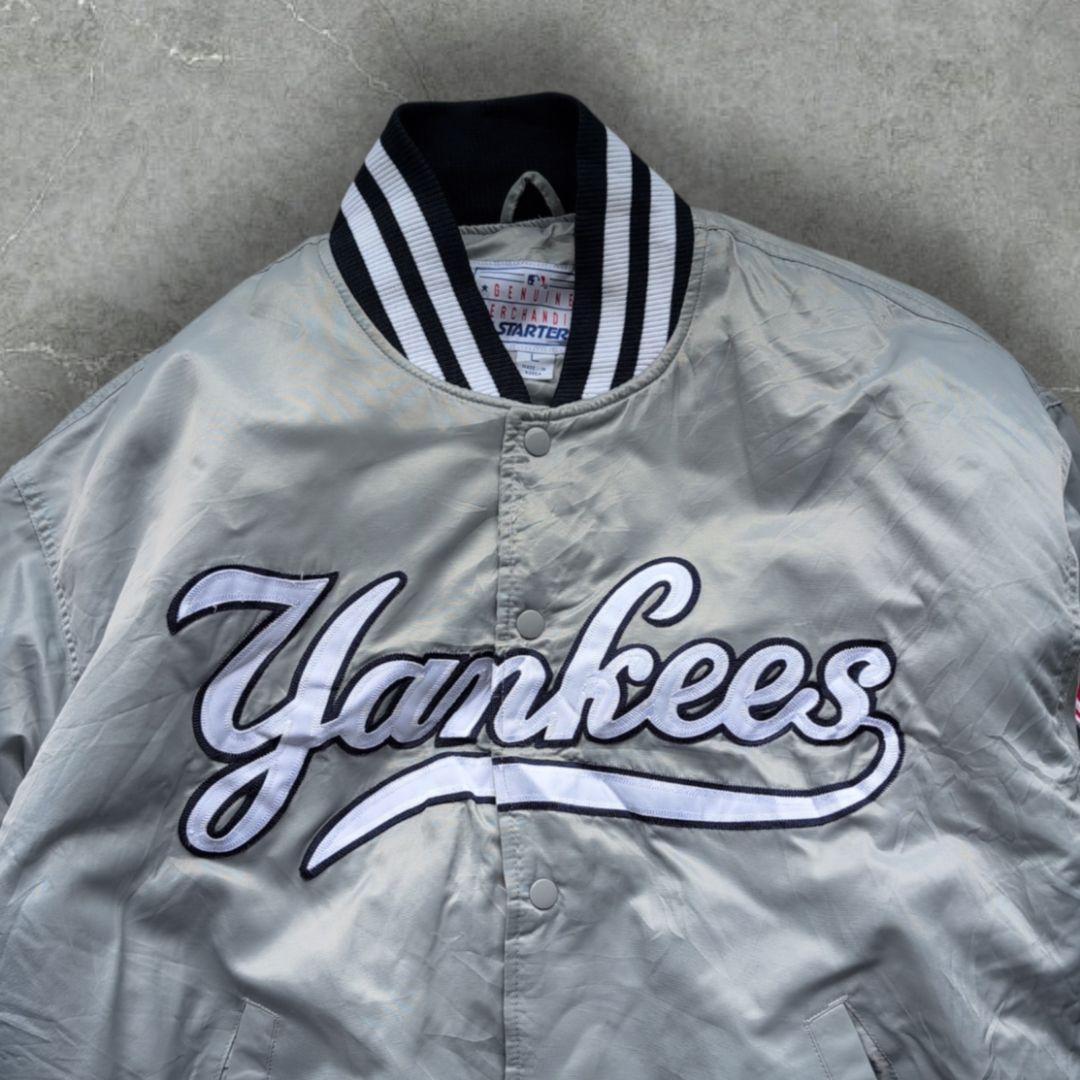 イ*ー様 90s スターター ニューヨークヤンキース ナイロンスタジャン L シ