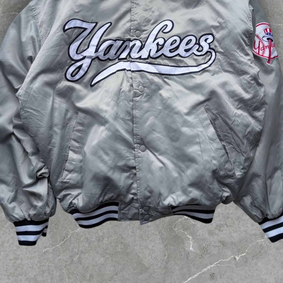 イ*ー様 90s スターター ニューヨークヤンキース ナイロンスタジャン L シ